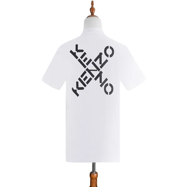 Áo Polo Kenzo Logo Chữ Lưng 4SK-5PO051 Màu Trắng - Thời trang - Vua Hàng Hiệu