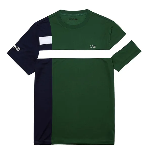 Áo Phông Lacoste Men's T-Shirt Sport Ultra Dry TH2070-DDW Màu Xanh Green/Navy Size XS