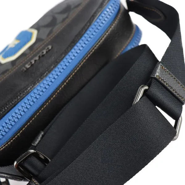 Túi Đeo Chéo Nam Coach X Peanuts Graham Crossbody In Signature Canvas With Snoopy C4027 Màu Đen