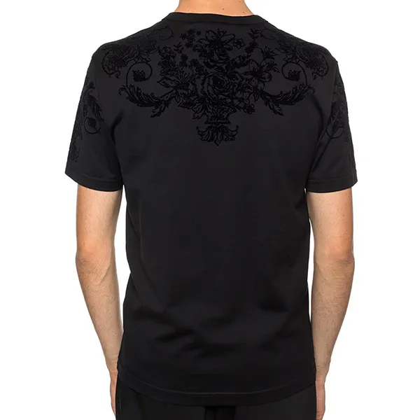 Áo Phông Nam Dolce & Gabbana D&G Floral Print T-Shirt G8KBAT G7SPM N0000 Màu Đen