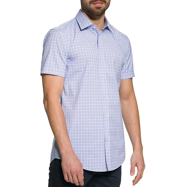 Áo Sơ Mi Hugo Boss Họa Tiết Kẻ PVN44 Màu Xanh Nhạt Size L - Thời trang - Vua Hàng Hiệu