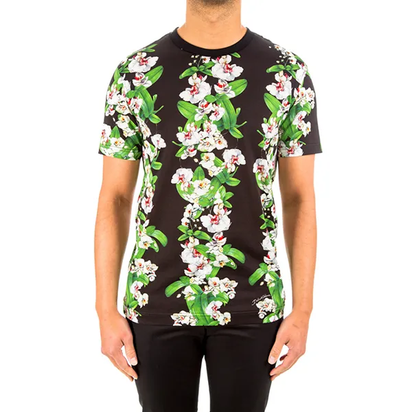 Áo Phông Nam Dolce & Gabbana D&G T-Shirt G8KG1T-HH7WF Màu Đen Họa Tiết Xanh Lá