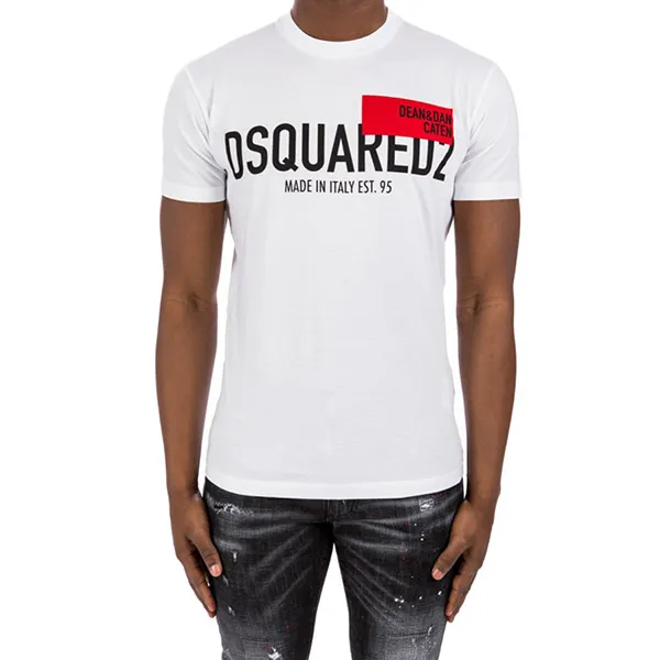 Áo Phông Dsquared2 Red Tag Logo T-Shirt S71GD1021 Màu Trắng