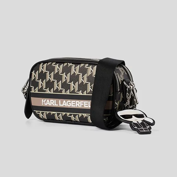 Túi Đeo Chéo Karl Lagerfeld Ikonik Kuilt Black Shoulder Bag Màu Đen