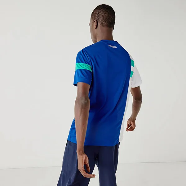 Áo Phông Lacoste Men's T-Shirt Sport Ultra Dry TH2070-GXP Màu Xanh Blue/Trắng Size XS