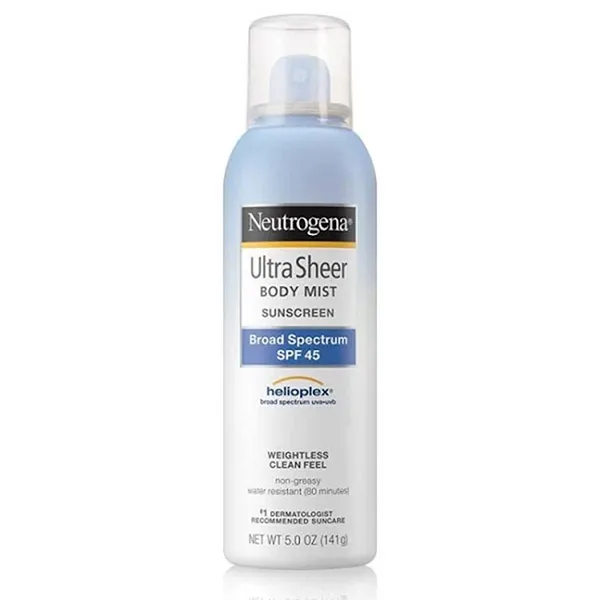 Xịt Chống Nắng Neutrogena Ultra Sheer Body Mist Sunscreen Broad Spectrum SPF 45, 141g