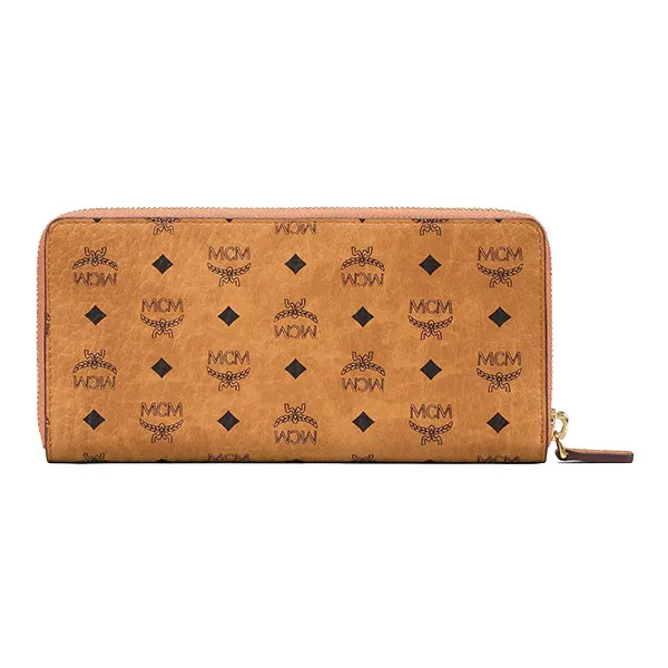 Ví MCM Zip Around Wallet in Visetos Original Màu Nâu - Túi xách - Vua Hàng Hiệu