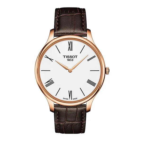 Đồng Hồ Nam Tissot Tradition 5.5 Men's Watch T0634093601800 Màu Nâu Mặt Trắng
