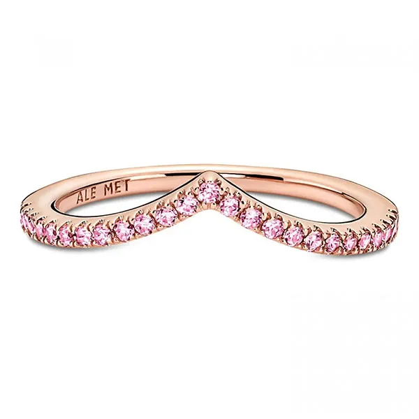 Nhẫn Pandora Timeless Wish Sparkling Pink Ring 186316C02 Màu Vàng Hồng Size 58 - Trang sức - Vua Hàng Hiệu