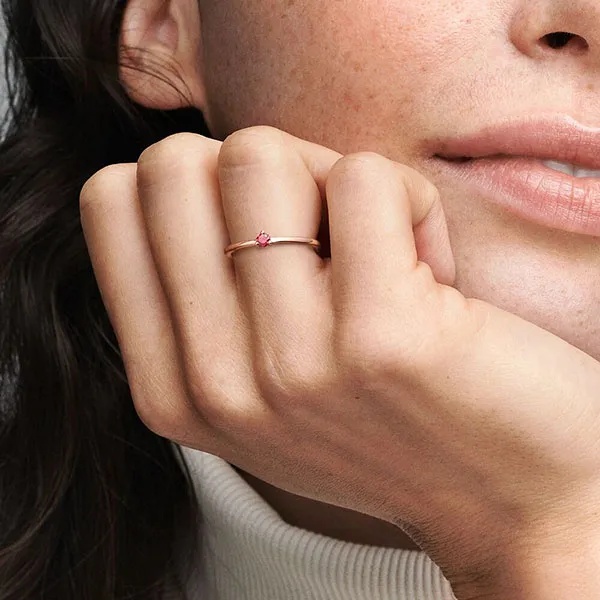 Nhẫn Pandora Red Solitaire Ring Hồng Đính Pha Lê Màu Đỏ - Trang sức - Vua Hàng Hiệu