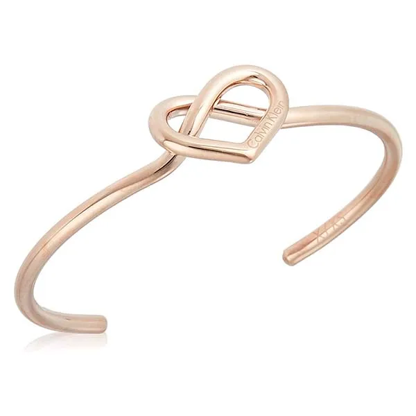 Vòng Đeo Tay Calvin Klein CK Charming Open Bangle KJ6BPF1001XS Màu Vàng Hồng