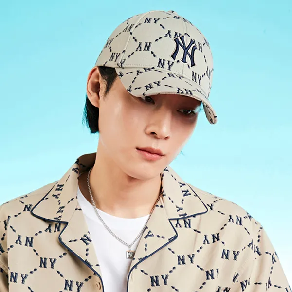 Mũ MLB Monogram Diamond Structure Ball Cap New York Yankees