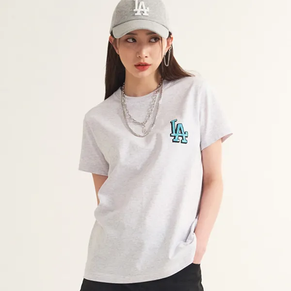 Áo Phông MLB Logo LA Dodgers 3ATS03023-07MGL Màu Xám Size S - Thời trang - Vua Hàng Hiệu