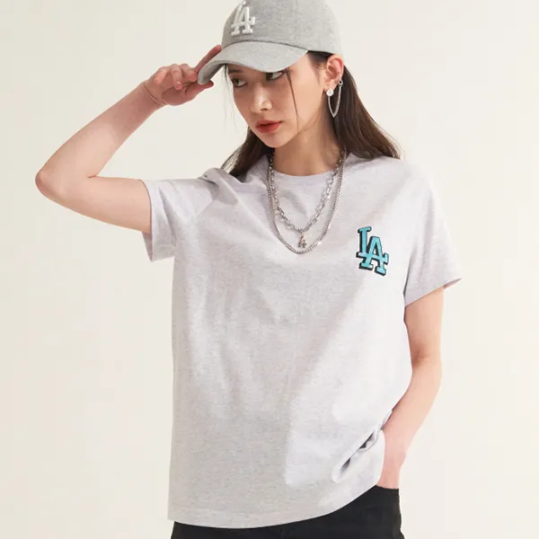 Áo Phông MLB Logo LA Dodgers 3ATS03023-07MGL Màu Xám Size S - Thời trang - Vua Hàng Hiệu