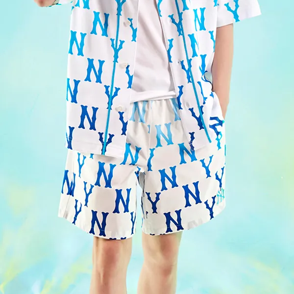Quần Bơi MLB Gradient Monogram Swimpants New York Yankees 3ASWM6123-50BLS Màu Xanh Trắng