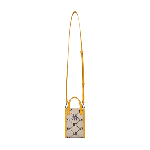 Túi Đeo Chéo MLB Monogram Diamond Jacquard Phone Pouch 3ACRH012N-50BGS Màu Beige