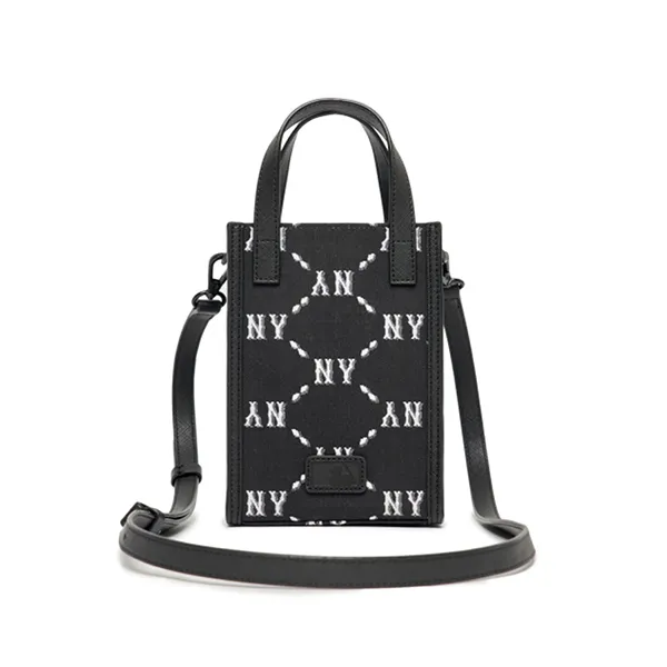 Túi Đeo Chéo MLB Monogram Diamond Jacquard Phone Pouch 3ACRH012N-50BKS Màu Đen