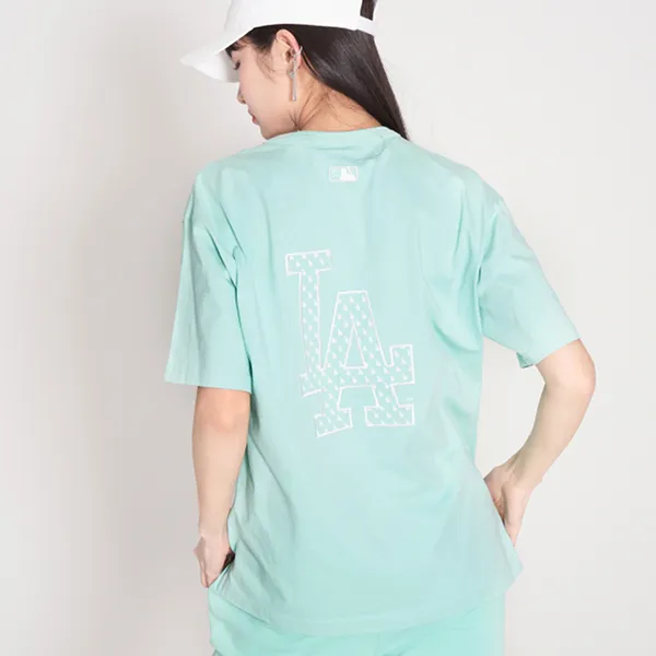 Áo Phông MLB Monogram Back Logo LA Dodgers Tshirt 3ATSM2023-07MTL Màu Xanh Mint