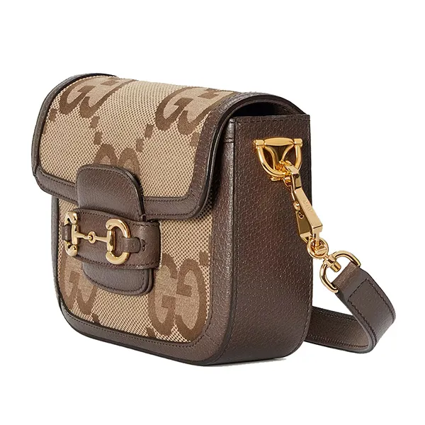 Túi Đeo Chéo Nữ Gucci GG Horsebit 1955 Jumbo Mini Bag Màu Nâu Be N-QL - Túi xách - Vua Hàng Hiệu