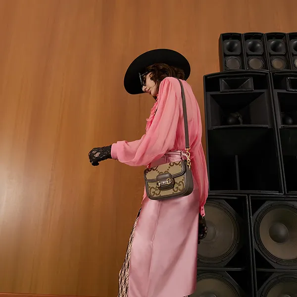 Túi Đeo Chéo Nữ Gucci GG Horsebit 1955 Jumbo Mini Bag Màu Nâu Be N-QL - Túi xách - Vua Hàng Hiệu