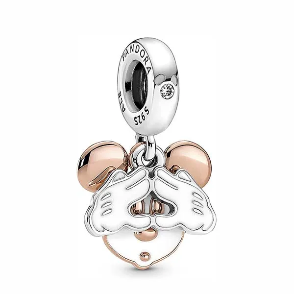 Hạt Vòng Charm Pandora Pendant 780112C01 Mickey Mouse Màu Bạc Phối Vàng Hồng - Trang sức - Vua Hàng Hiệu