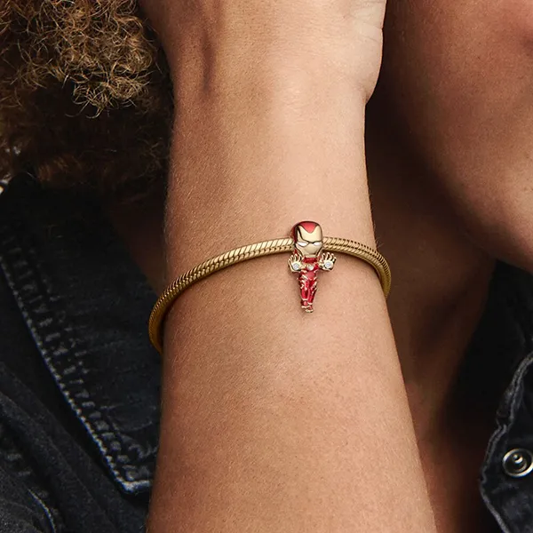 Hạt Vòng Cham Pandora The Avengers Iron Man Rose Gold 760268C01 Màu Đỏ Vàng - Trang sức - Vua Hàng Hiệu