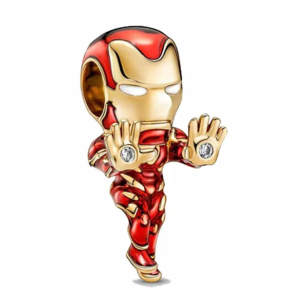 Hạt Vòng Cham Pandora The Avengers Iron Man Rose Gold 760268C01 Màu Đỏ Vàng - Trang sức - Vua Hàng Hiệu
