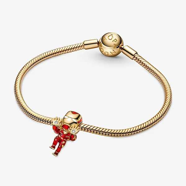 Hạt Vòng Cham Pandora The Avengers Iron Man Rose Gold 760268C01 Màu Đỏ Vàng - Trang sức - Vua Hàng Hiệu