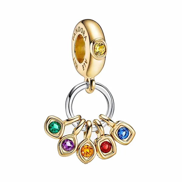 Hạt Vòng Charm Pandora Charm Marvel The Avengers Infinity Stones Dangle 760774C01 Màu Vàng Bạc - Trang sức - Vua Hàng Hiệu