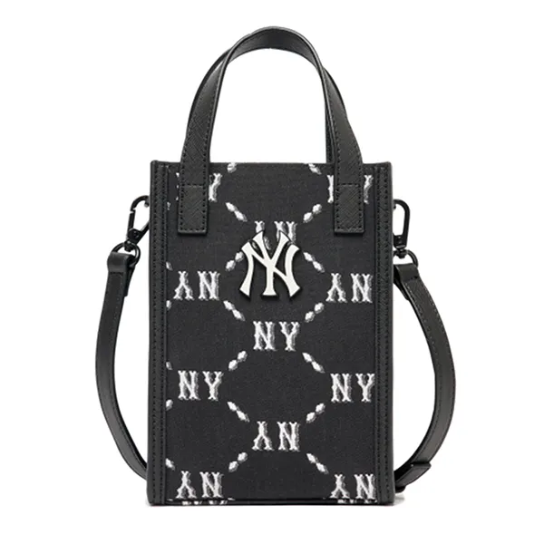Túi Đeo Chéo MLB Monogram Diamond Jacquard Phone Pouch 3ACRH012N-50BKS Màu Đen