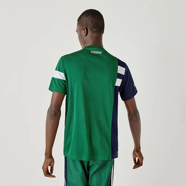 Áo Phông Lacoste Men's T-Shirt Sport Ultra Dry TH2070-DDW Màu Xanh Green/Navy Size XS