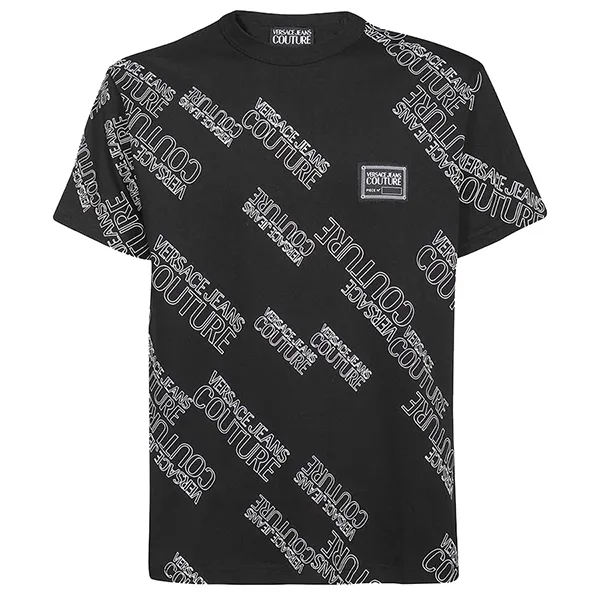 Áo Phông Versace Jeans Couture Etichetta T-Shirt 72GAH6R3 JS043 899 Màu Đen Size M - Thời trang - Vua Hàng Hiệu