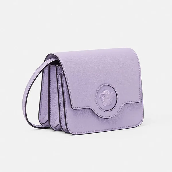 Túi Đeo Chéo Nữ Versace Logo Medusa Plaque Crossbody Bag Màu Tím - Túi xách - Vua Hàng Hiệu
