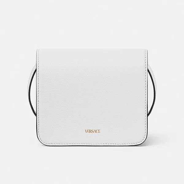 Túi Đeo Chéo Nữ Versace Medusa Plaque Crossbody Bag Màu Trắng