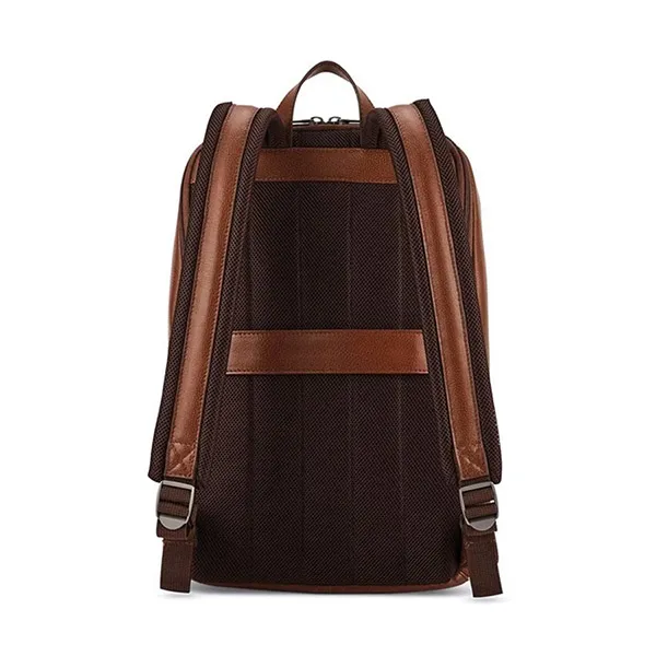 Balo Samsonite Sam Classic Leather Slim Backpack Màu Nâu - Túi xách - Vua Hàng Hiệu