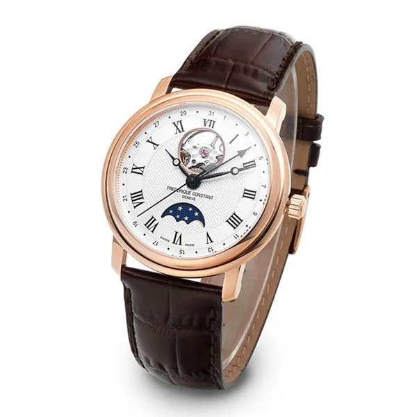 Đồng Hồ Nam Frederique Constant Moon Phase FC-335MC4P4 Màu Nâu Mặt Bạc - Đồng hồ - Vua Hàng Hiệu