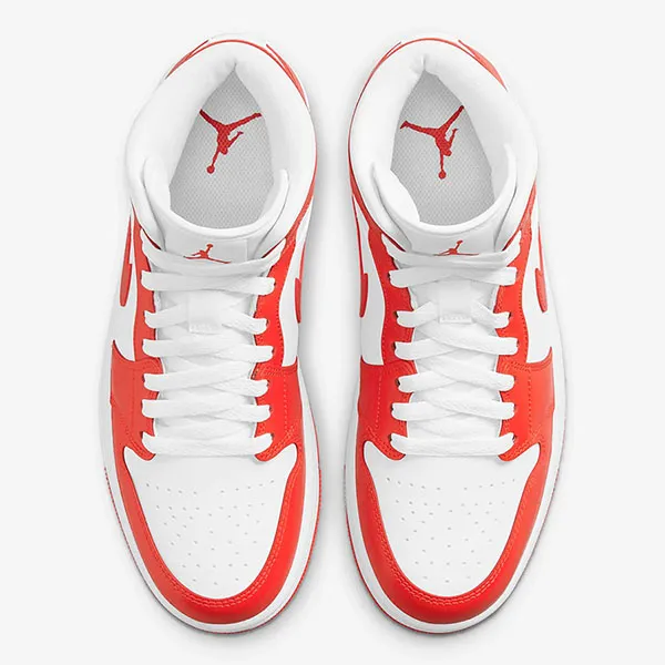 Giày Thể Thao Nike Jordan Air Jordan 1 Mid Sneakers BQ6472116 Phối Màu Trắng Đỏ Size 36.5 - 3