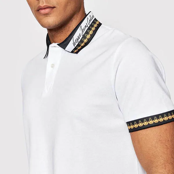 Áo Polo Versace Jeans Couture Garland 72GAGT06 Czarny Regular Fit Màu Trắng - Thời trang - Vua Hàng Hiệu