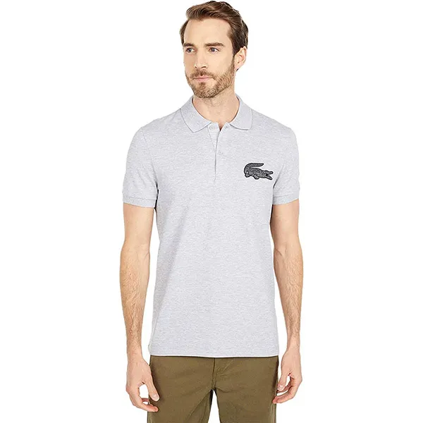 Áo Polo Lacoste Crocodile Badge Cotton PH5835 51 CCA Màu Ghi Xám Size S