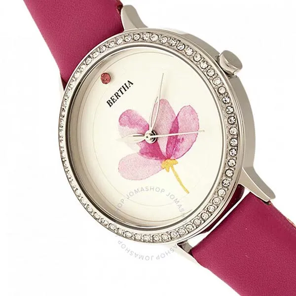 Đồng Hồ Nữ Bertha Delilah Quartz Crystal White Dial Ladies Watch BR8603 Màu Đỏ Hồng - Đồng hồ - Vua Hàng Hiệu