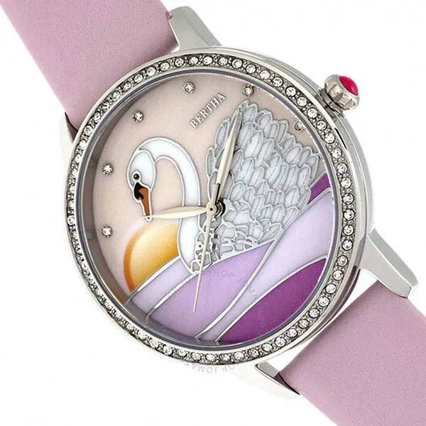 Đồng Hồ Nữ Bertha Grace Quartz Crystal Ladies Watch BR9002 Màu Hồng Tím - Đồng hồ - Vua Hàng Hiệu