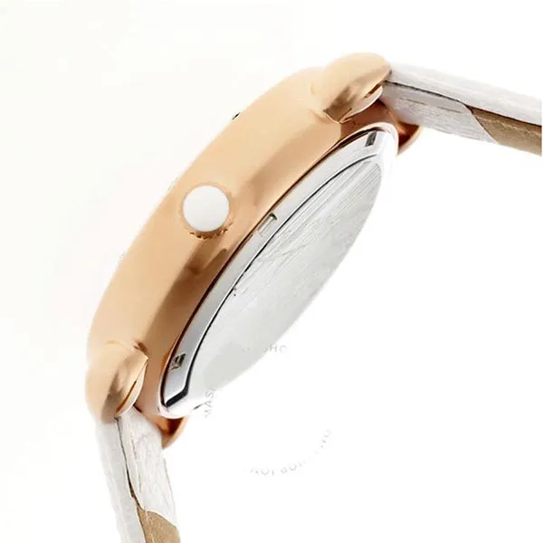 Đồng Hồ Nữ Bertha Estella Mother of Pearl Dolphin Dial White Leather Ladies Watch BTHBR5105 Màu Trắng