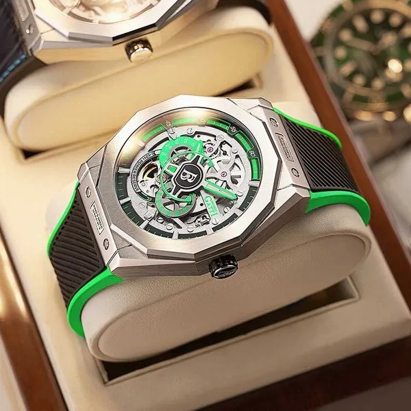 Đồng Hồ Nam Bonest Gatti King Speed B576015R Màu Đen Viền Xanh Green - Đồng hồ - Vua Hàng Hiệu