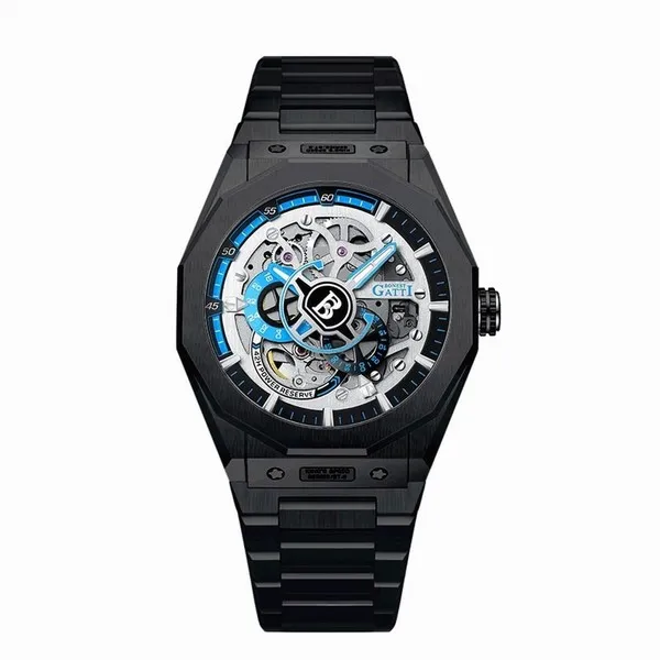 Đồng Hồ Nam Bonest Gatti King Speed B576016S Màu Đen Viền Xanh