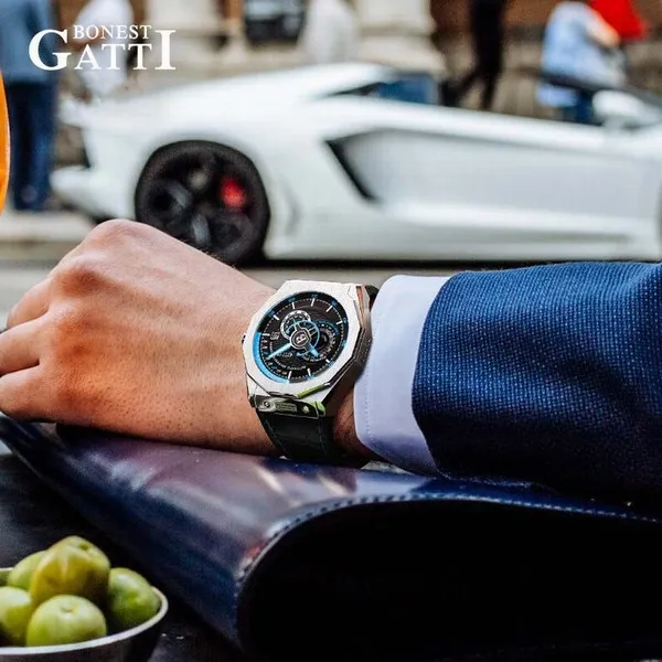 Đồng Hồ Nam Bonest Gatti King Speed B586011R Màu Đen Viền Xanh - Đồng hồ - Vua Hàng Hiệu