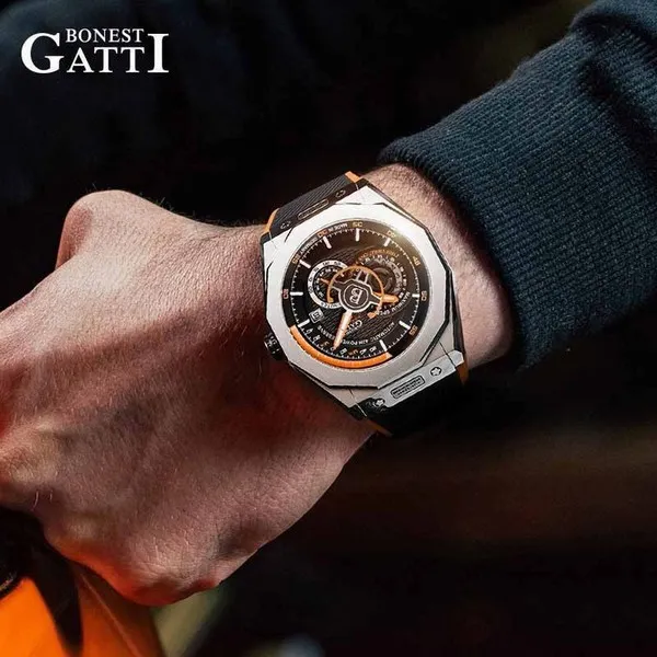 Đồng Hồ Nam Bonest Gatti King Speed B586012R Màu Đen Viền Cam - Đồng hồ - Vua Hàng Hiệu