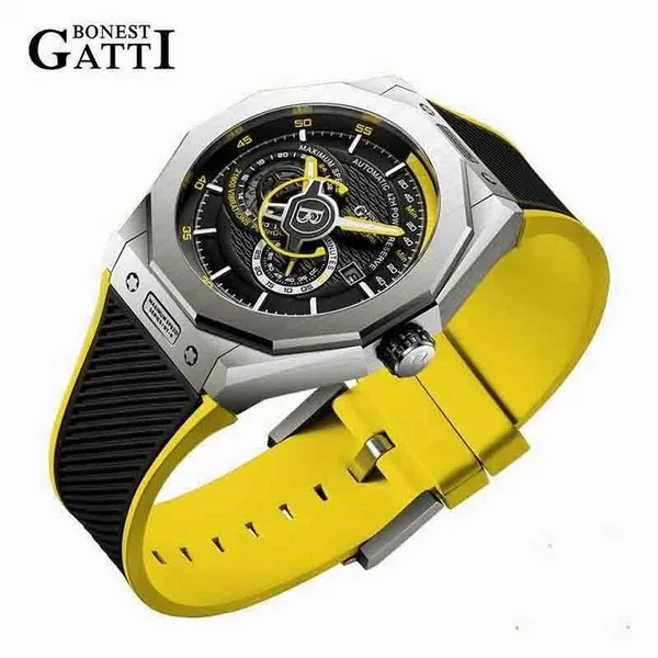Đồng Hồ Nam Bonest Gatti King Speed B586014R Màu Đen Viền Vàng - Đồng hồ - Vua Hàng Hiệu