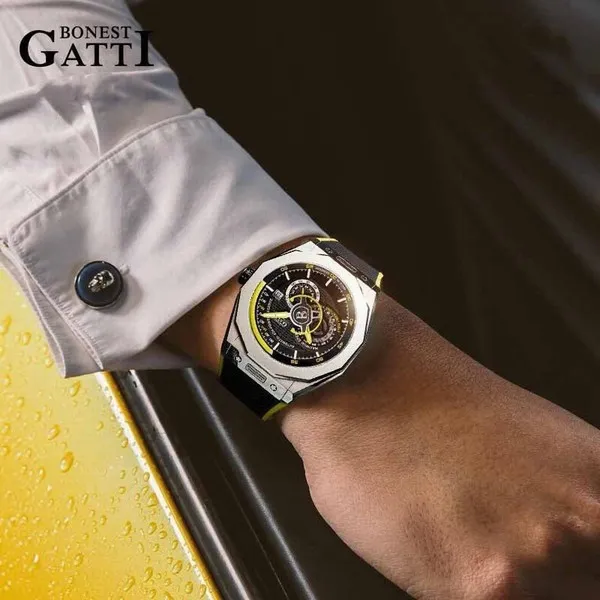 Đồng Hồ Nam Bonest Gatti King Speed B586014R Màu Đen Viền Vàng - Đồng hồ - Vua Hàng Hiệu