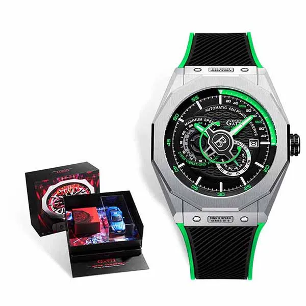 Đồng Hồ Nam Bonest Gatti King Speed B586015R Màu Đen Viền Xanh Green - Đồng hồ - Vua Hàng Hiệu