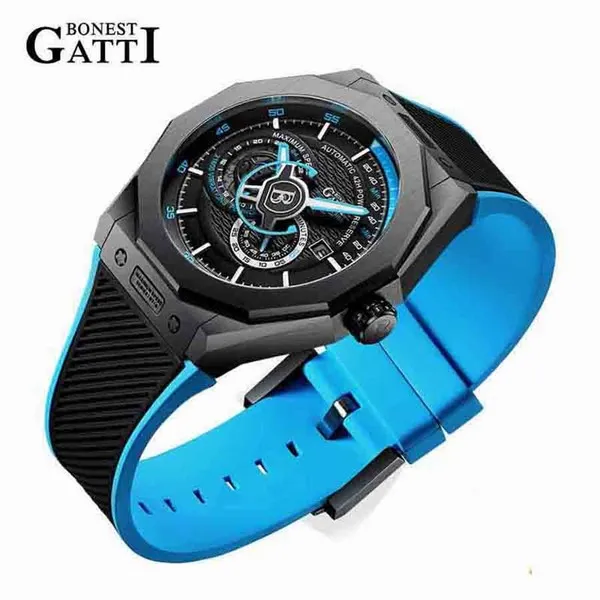 Đồng Hồ Nam Bonest Gatti King Speed B586016R Màu Đen Viền Xanh - Đồng hồ - Vua Hàng Hiệu